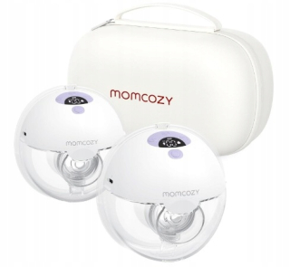 Prenosná dvojitá elektrická odsávačka mlieka Momcozy M5 3 režimy 9 úrovní ruže